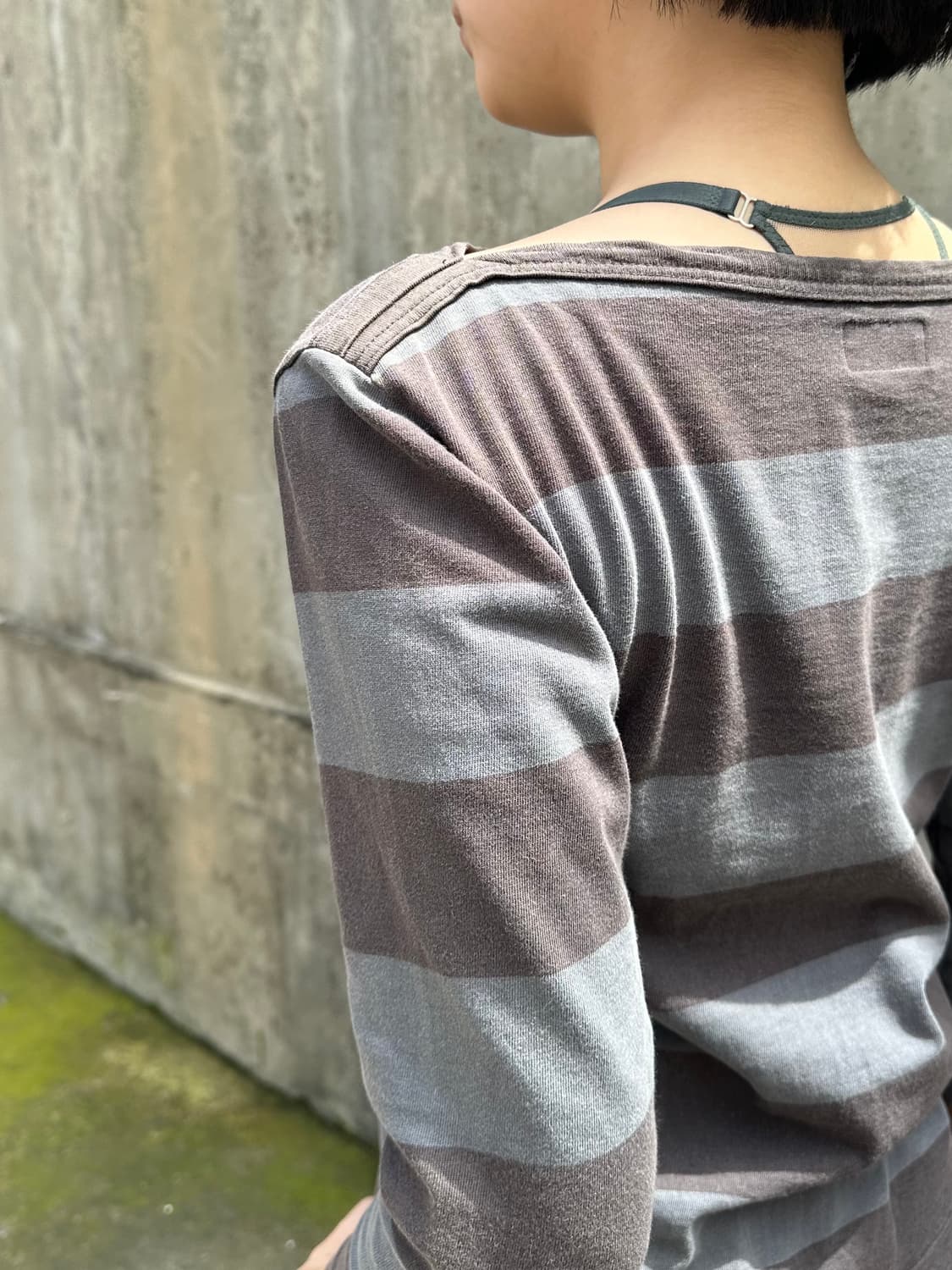 Agnes B stripe pattern 3-quarter sleeve 상품이미지6