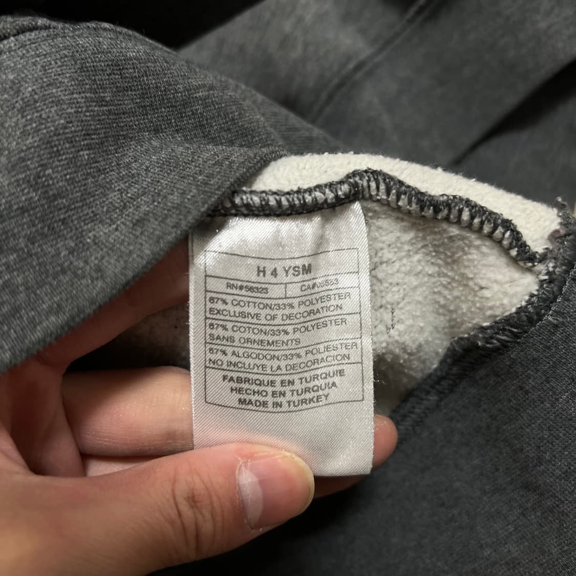 나이키 스우시 로고 자수 후드 티셔츠 [차콜] XL/105 상품이미지6