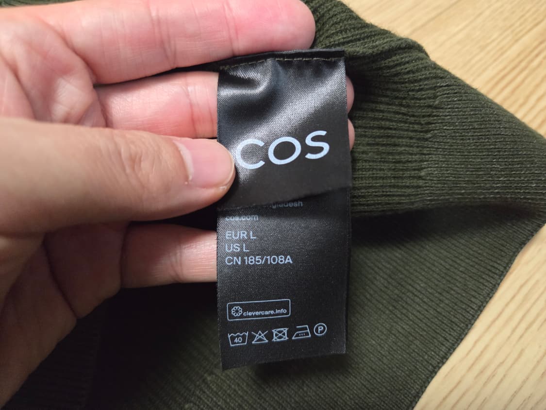 COS 리브드 메리노 울 와플 스웨터 니트 상품이미지5