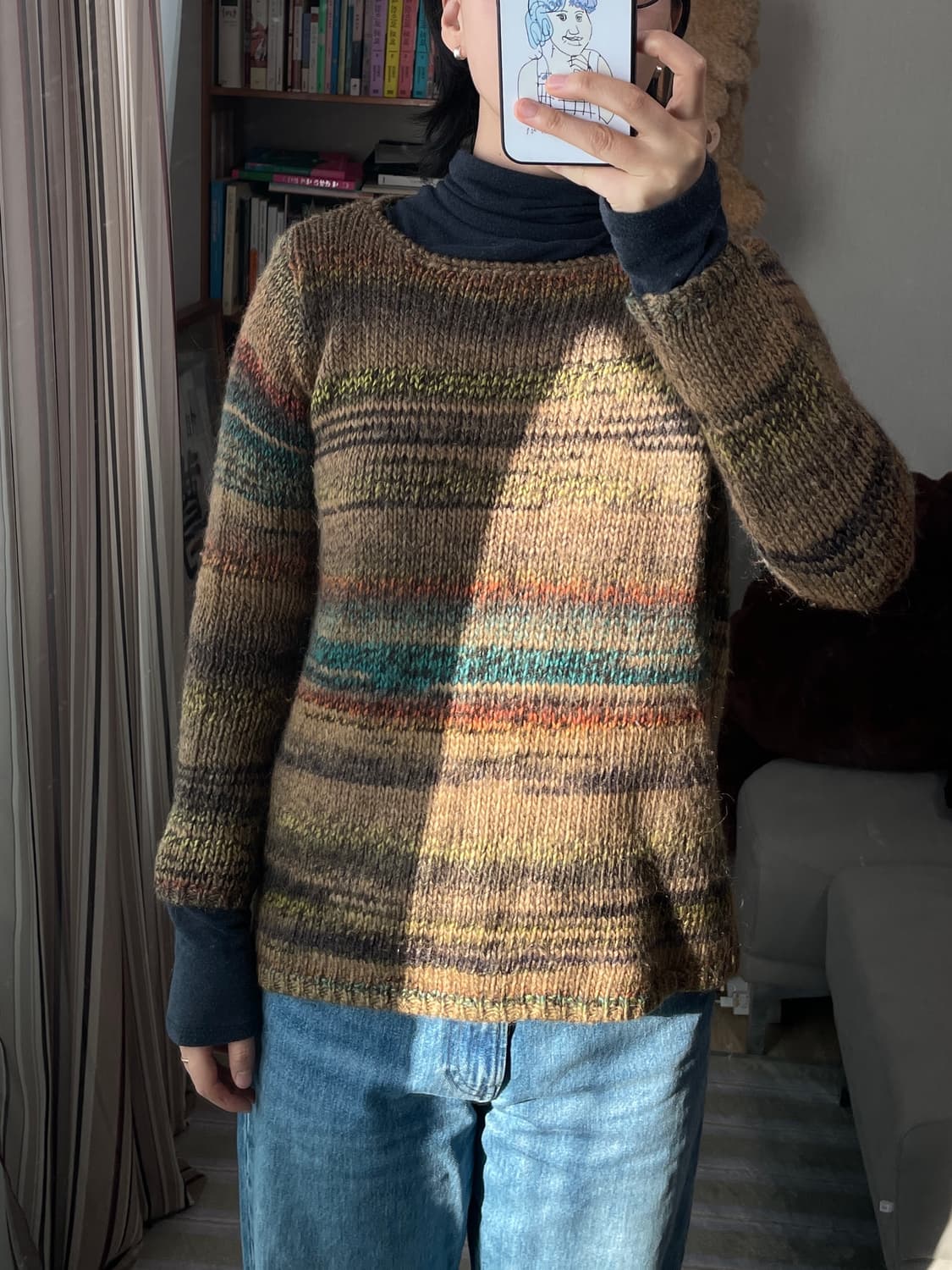 일본 브랜드 빈티지 모 소재 청순 니트 상품이미지1