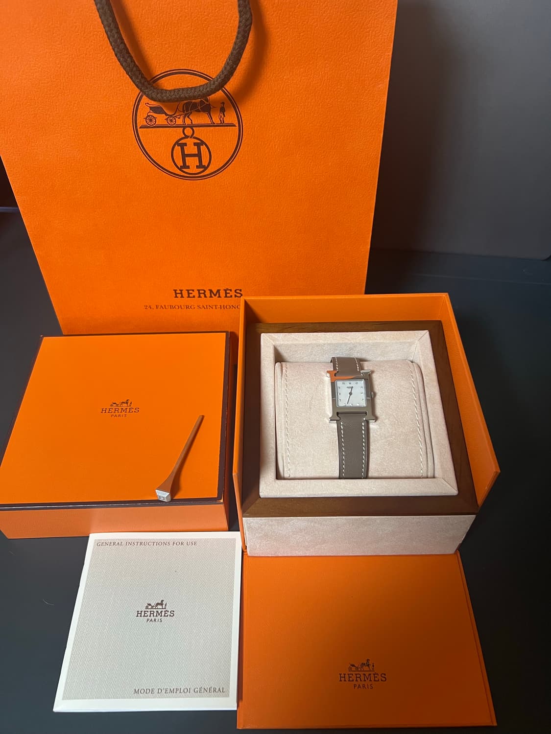 에르메스 H아워 다이아+자개판 PM 풀세트 상품이미지2