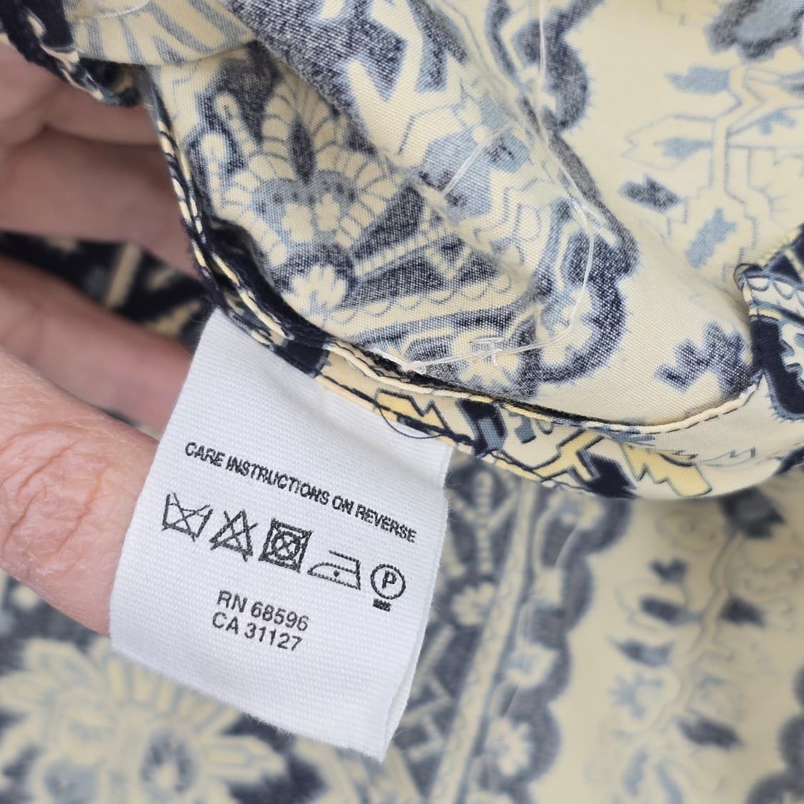 DKNY 패턴 비즈 자수 포인트 코튼 블라우스 상품이미지5