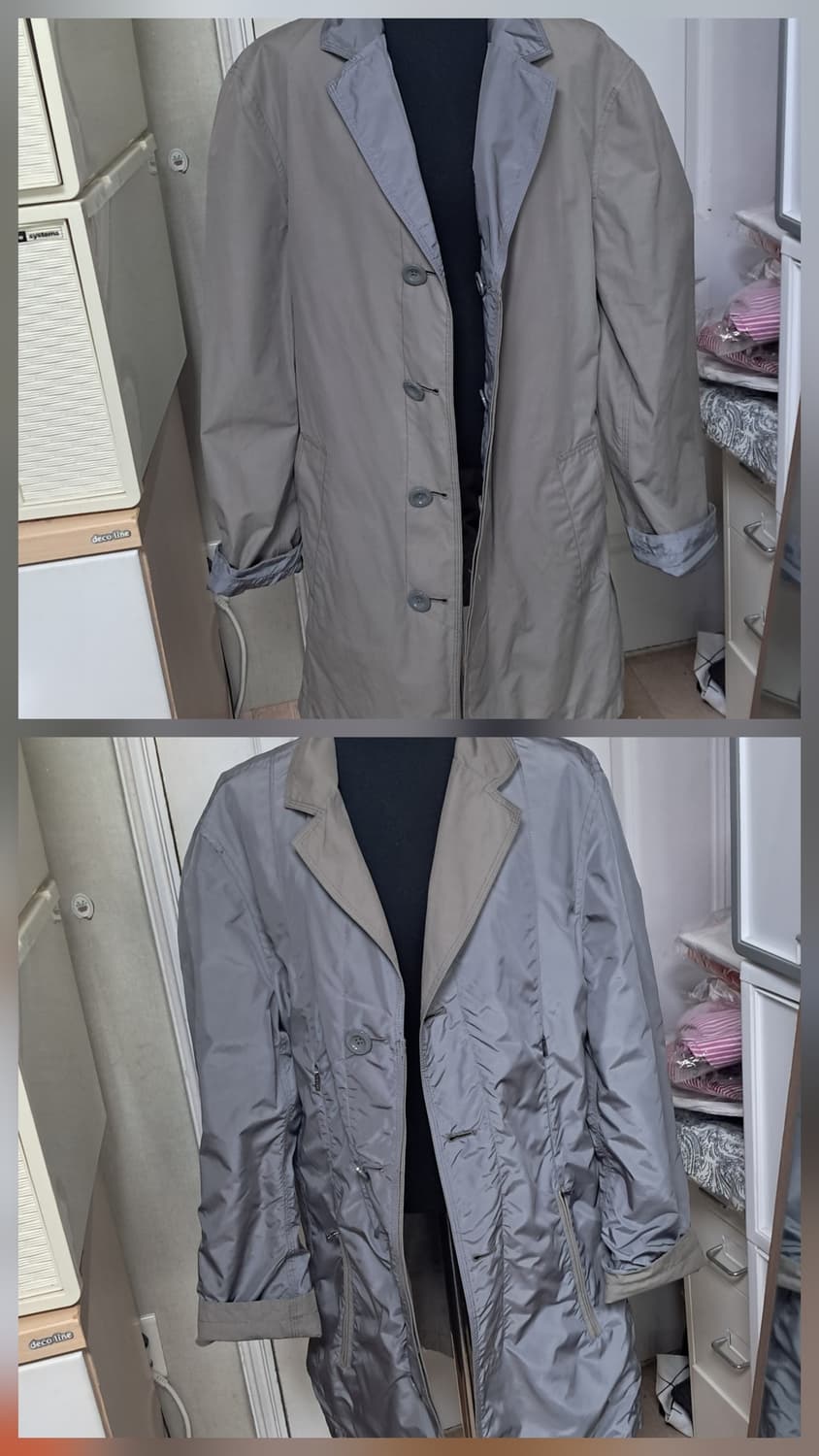 (상태최상)DKNY 남성 리버시블 트렌치코트 자켓 S 상품이미지2