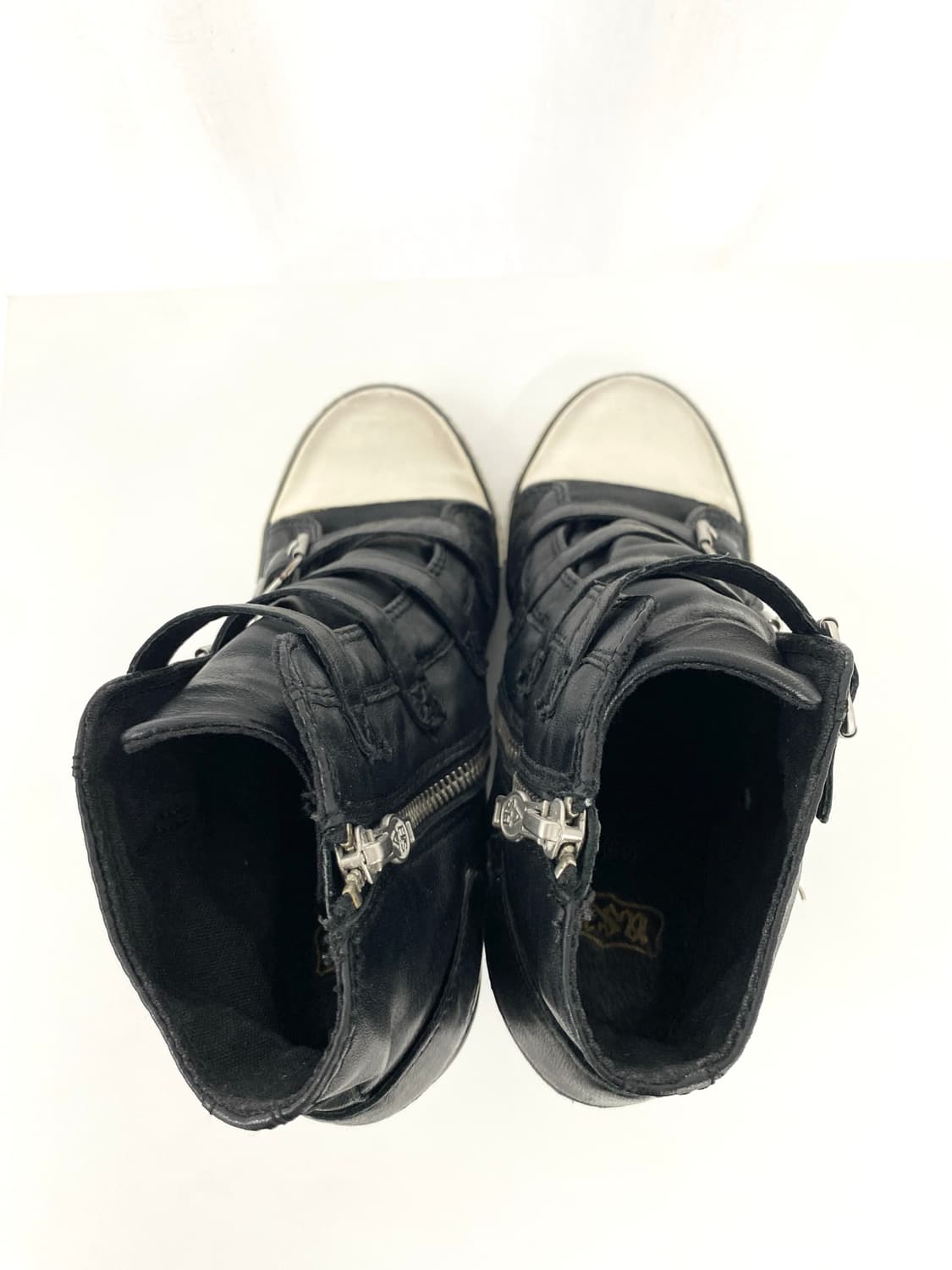 ASH 10s Buckle Leather Wedge Sneakers 상품이미지5