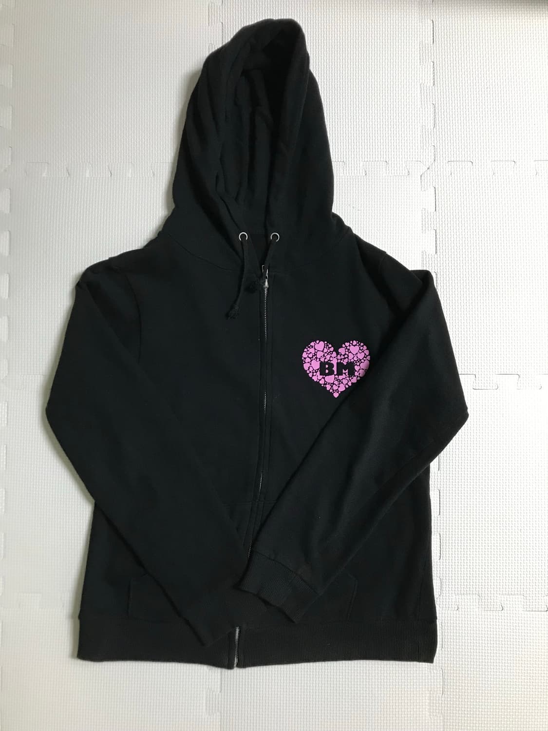 빈티지 하트 페인팅 후드집업 상품이미지1