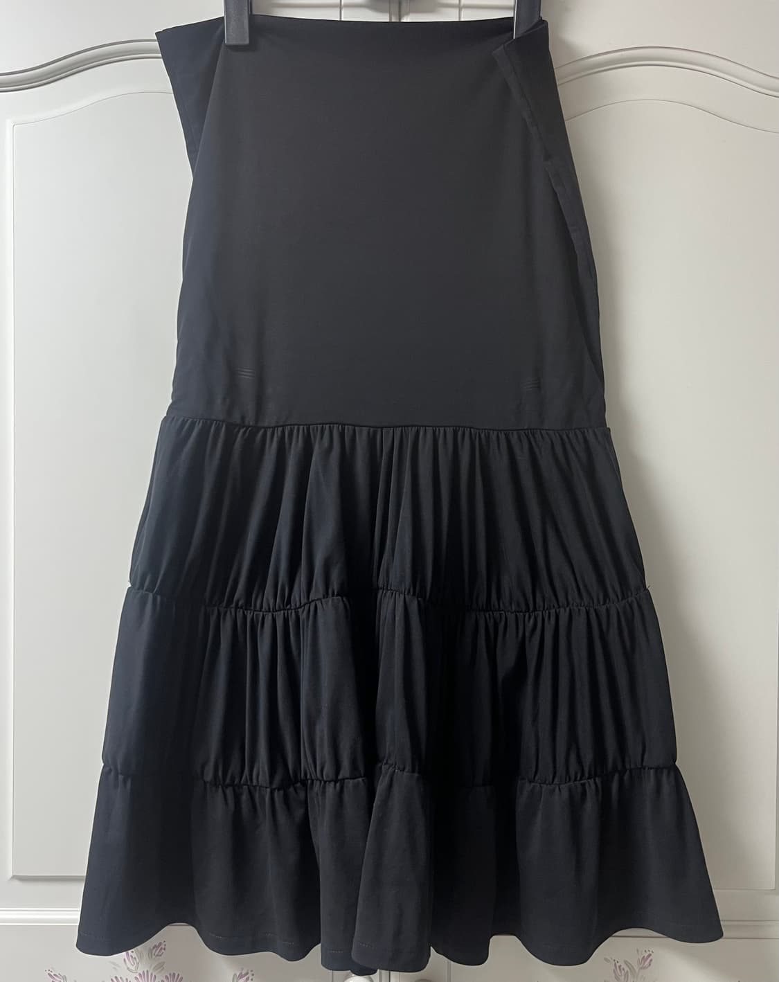 파르티멘토 PWC 저지 셔링 티어드 미디 스커트 상품이미지3