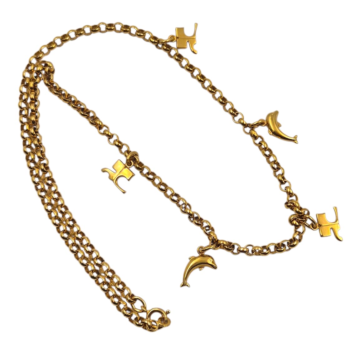 90s 꾸레쥬 스페이스 돌고래 레이어드 목걸이 상품이미지2