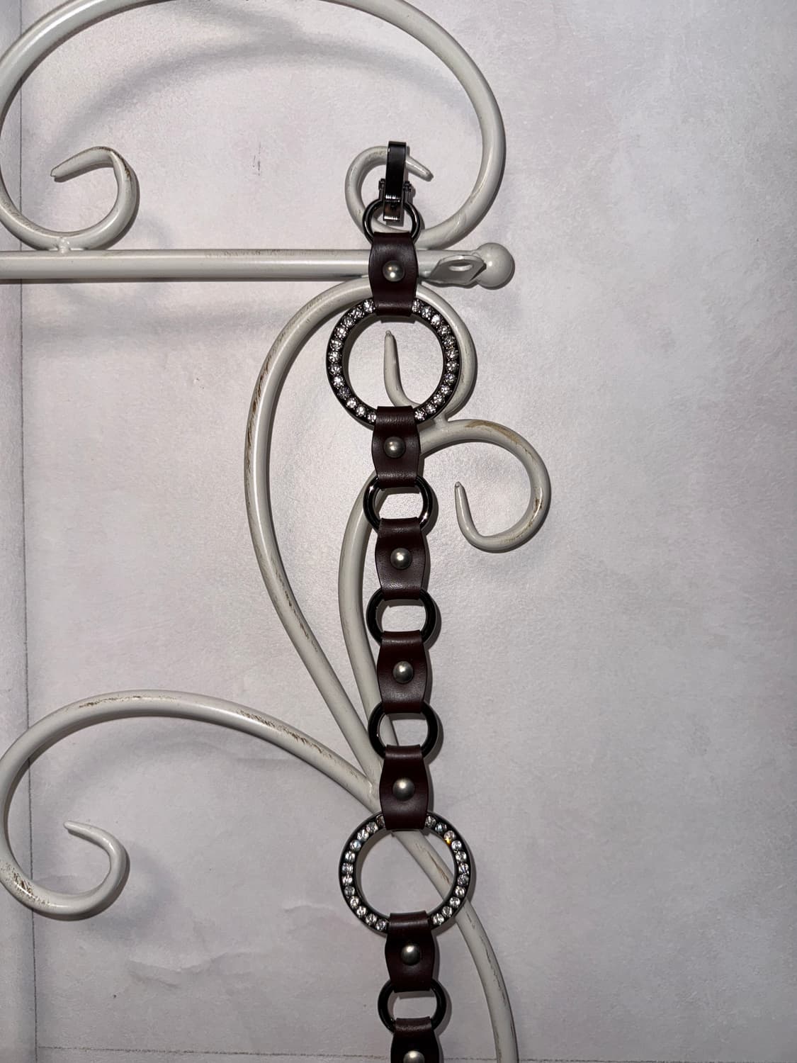 Dark brown cubic ring chain belt 상품이미지5