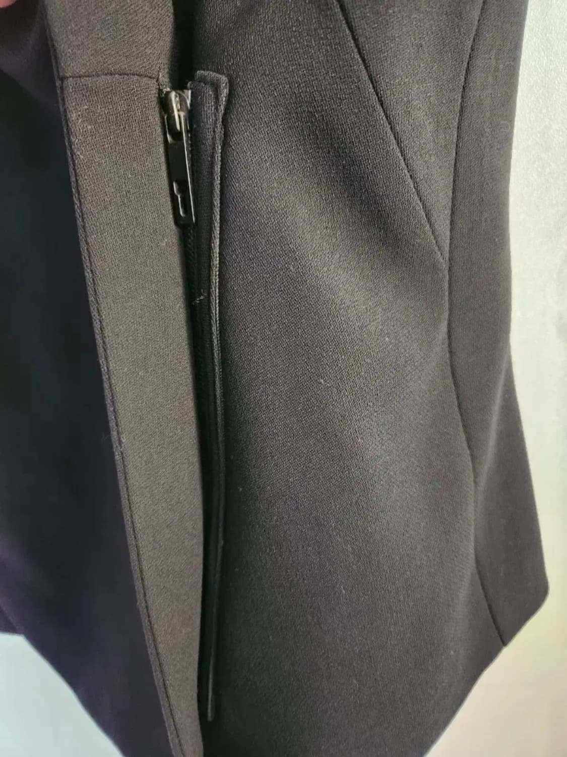 TIME 블랙 언발란스 조끼 베스트/총장60/가슴41/ 상품이미지5