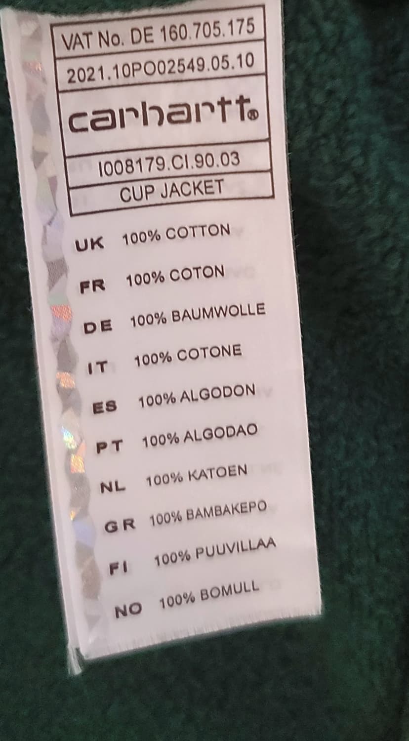 Carhartt 그린 C 로고 바시티 자켓 L 상품이미지8