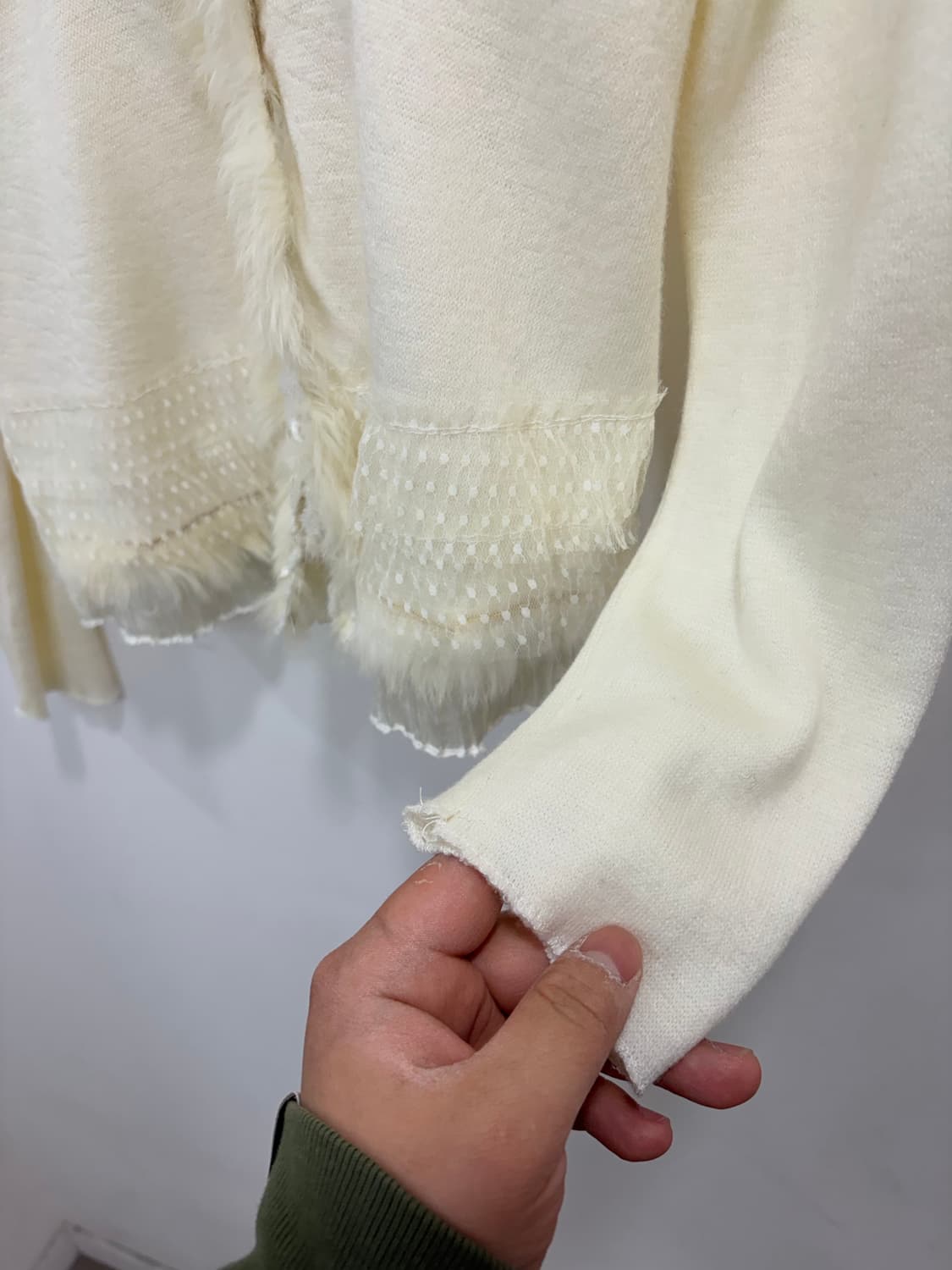 La Petite Marais 퍼 레이스 모리걸 니트 가디건 상품이미지6