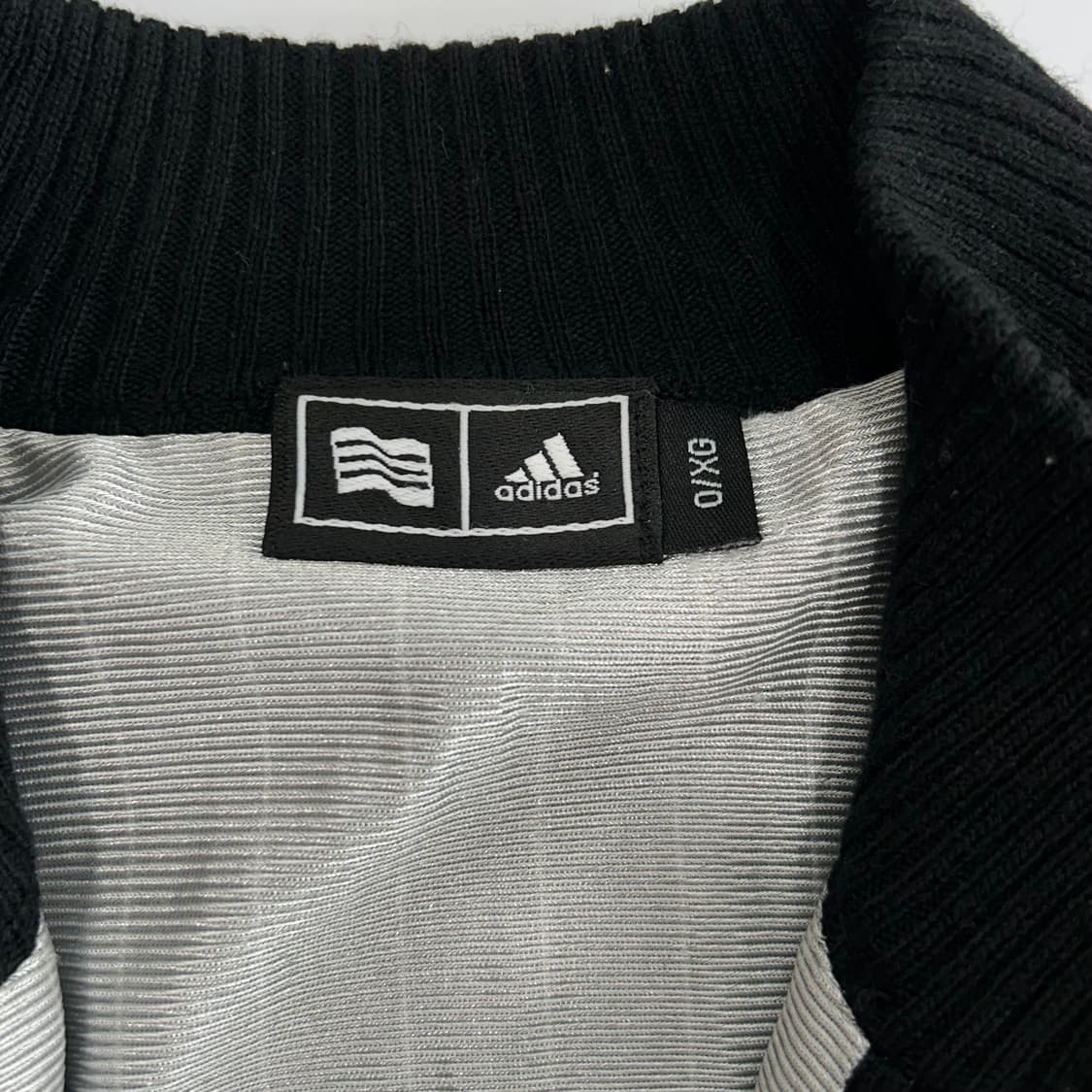 Adidas 아디다스 삼선 블랙 니트 반집업 상품이미지5