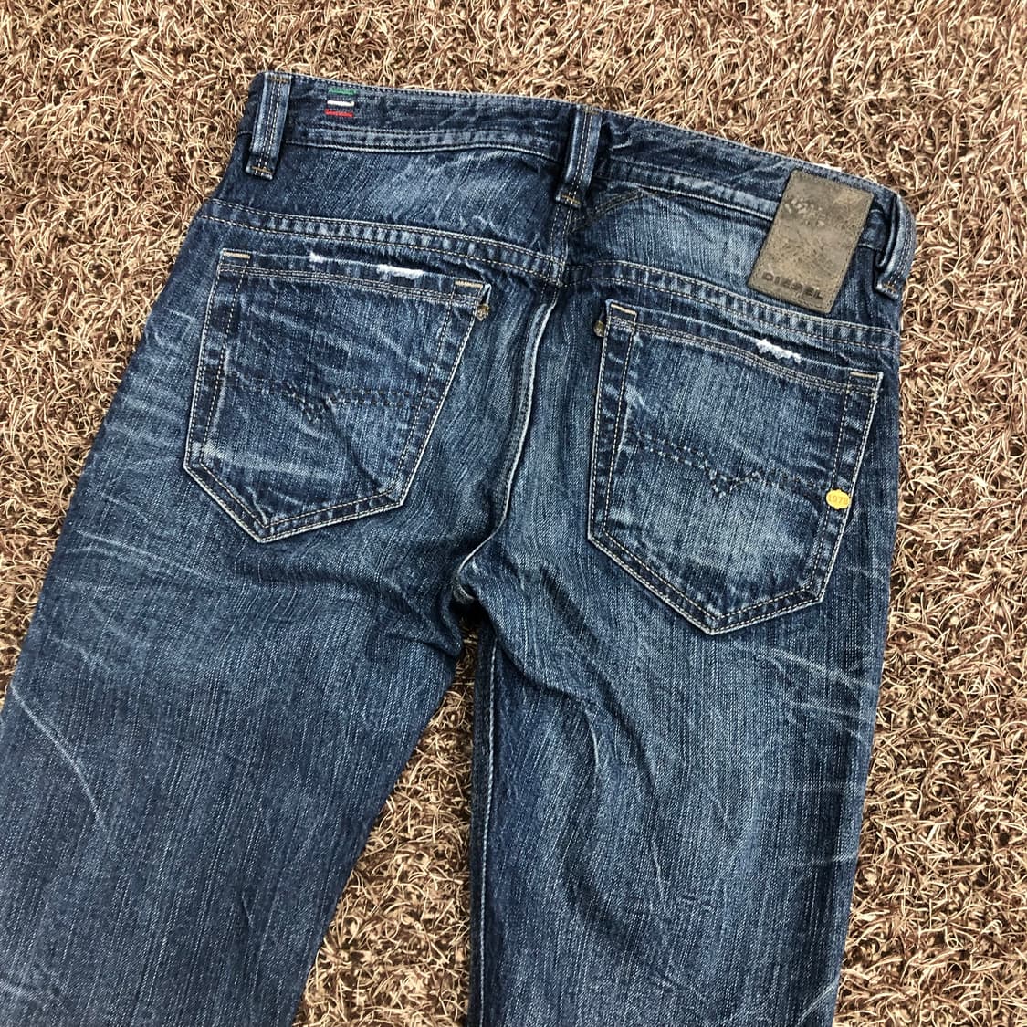 디젤 Thavar 워싱 디스트로이드 슬림 스키니진 데님 팬츠 상품이미지6