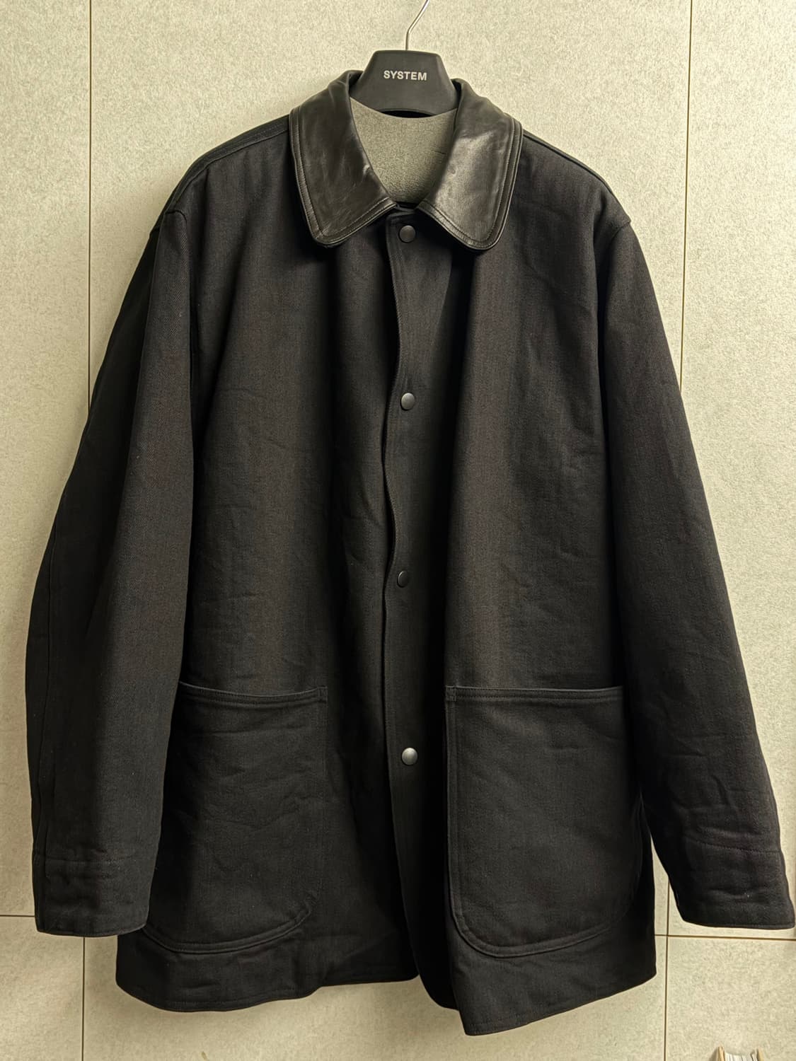 코모리 24aw 레더카라 데님 자켓 2 상품이미지1