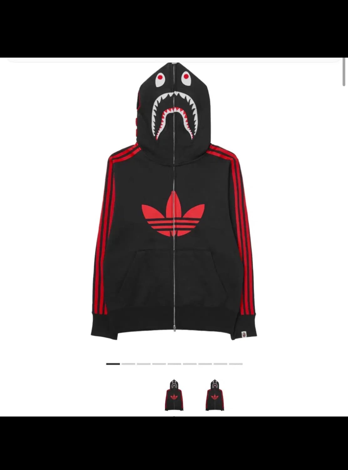 베이프 아디다스 후드집업 L 판매합니다 상품이미지1