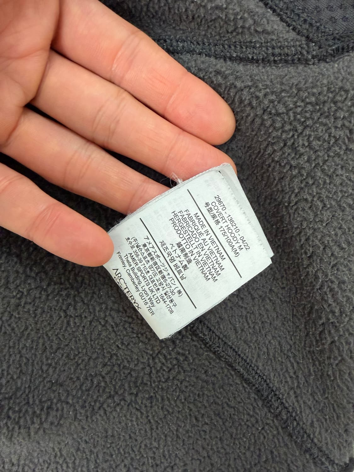 아크테릭스 커버트 후디 M 사이즈 오염없이 상태 좋습니다  상태 9.0/ 상품이미지9