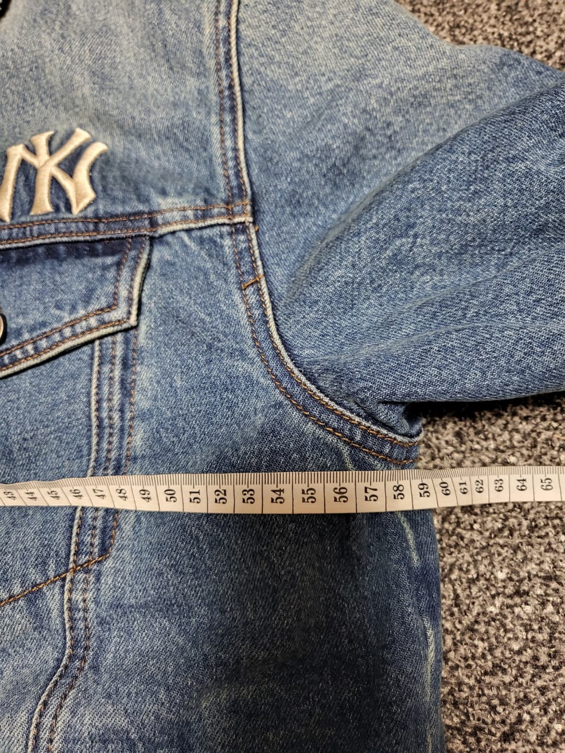 MLB 뉴욕양키즈 보아털 쉐르파 데님청자켓 상품이미지7