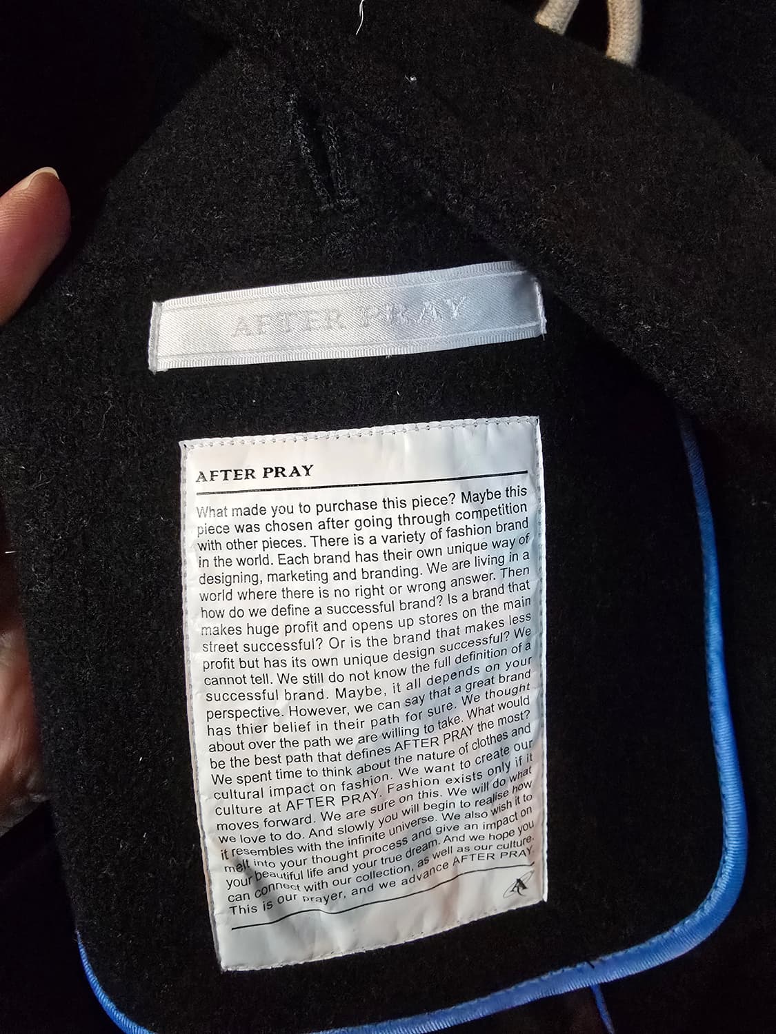 AFTER PRAY 오버핏 떡볶이 코트 상품이미지6