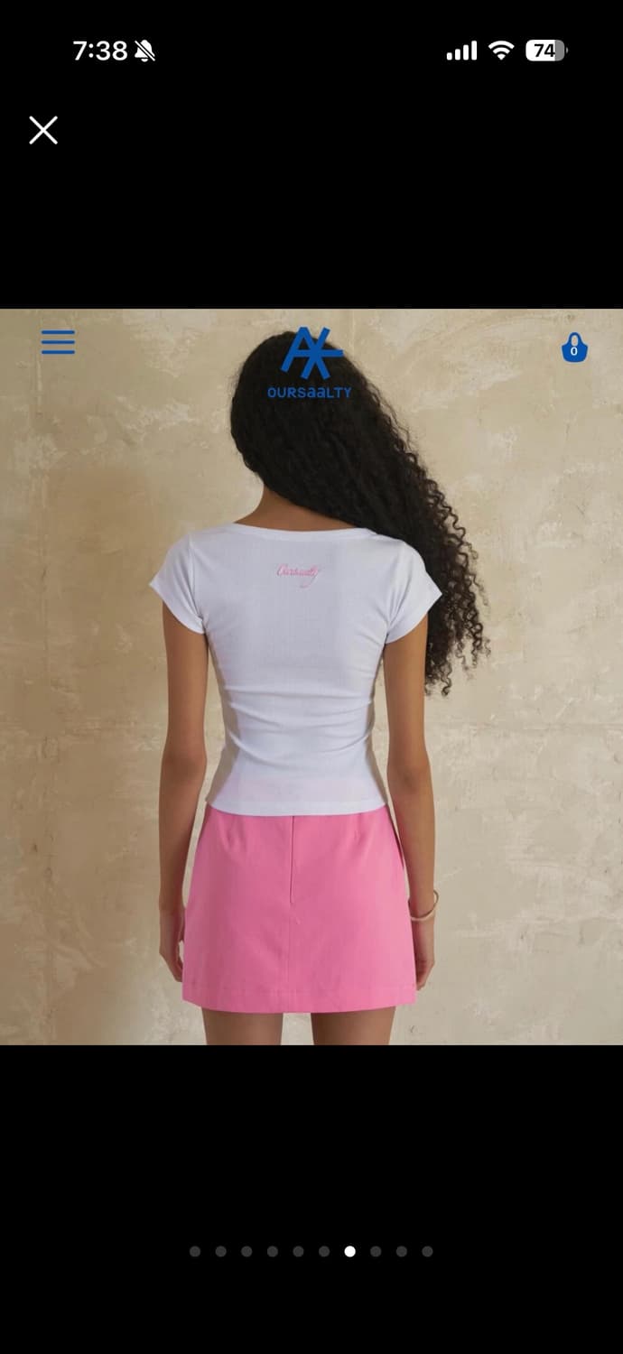 새상품) 아우어솔티 스쿱넥 화이트 상품이미지3