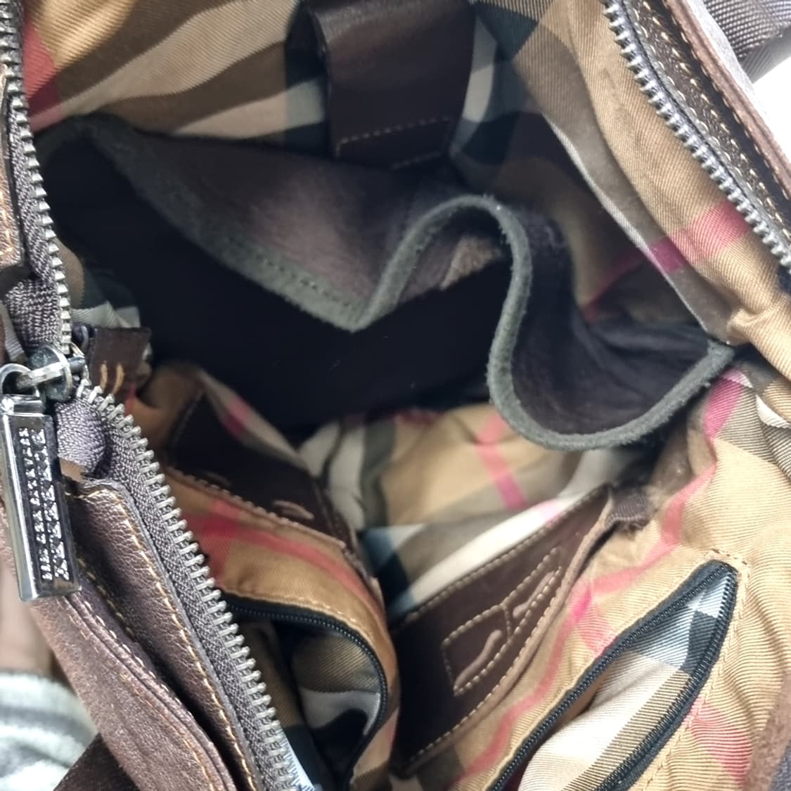 빈티지 버버리 브라운 가죽 숄더백 상품이미지4