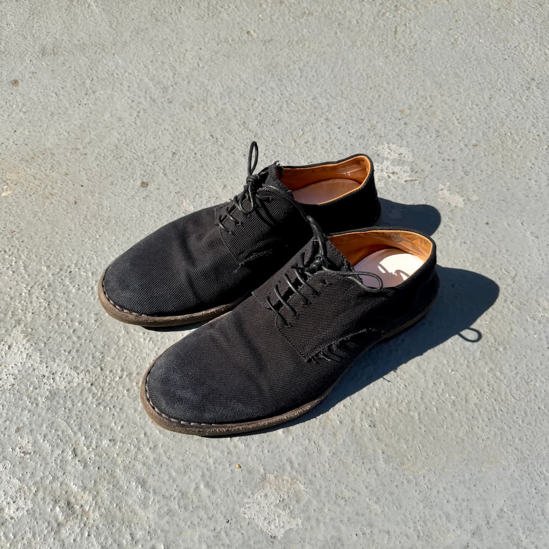 마르지엘라 캔버스 가공 더비 슈즈 상품이미지1