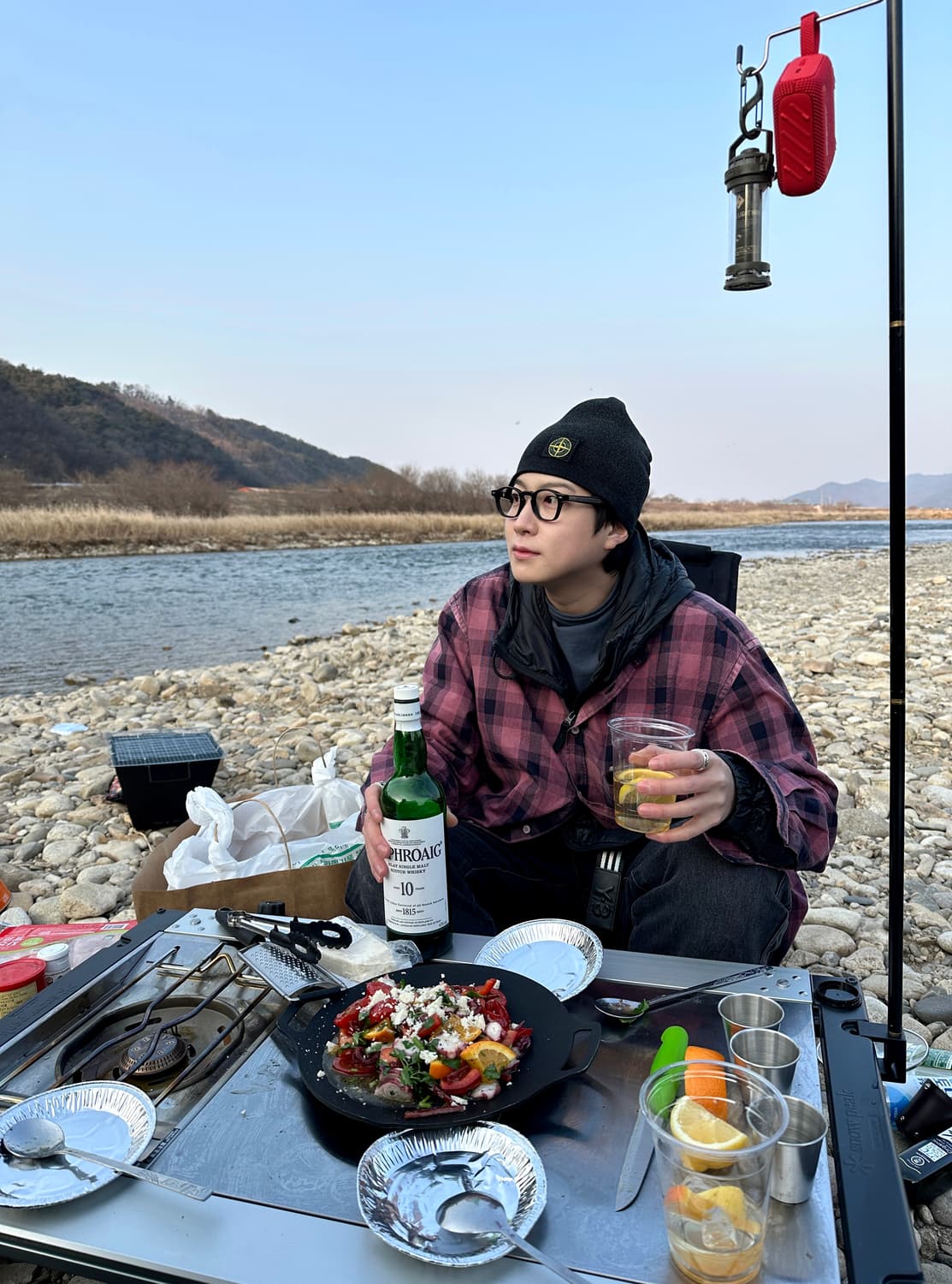 슈프림 x 스톤 아일랜드 리플렉티브 비니 블랙 상품이미지1