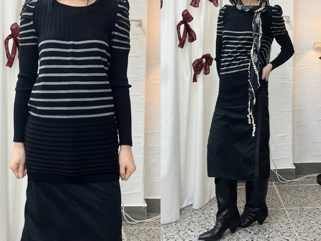 soft puff stripe knit 상품이미지1