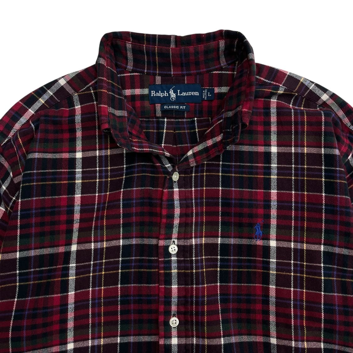폴로 랄프로렌 블루포니 타탄체크 셔츠 L 상품이미지5