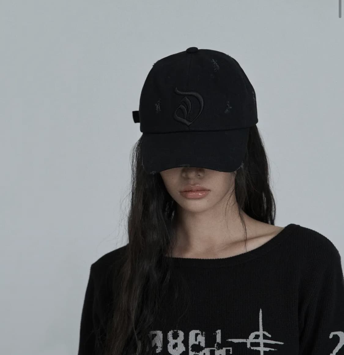 오도어 페이디드 로고 캡 블랙 상품이미지1