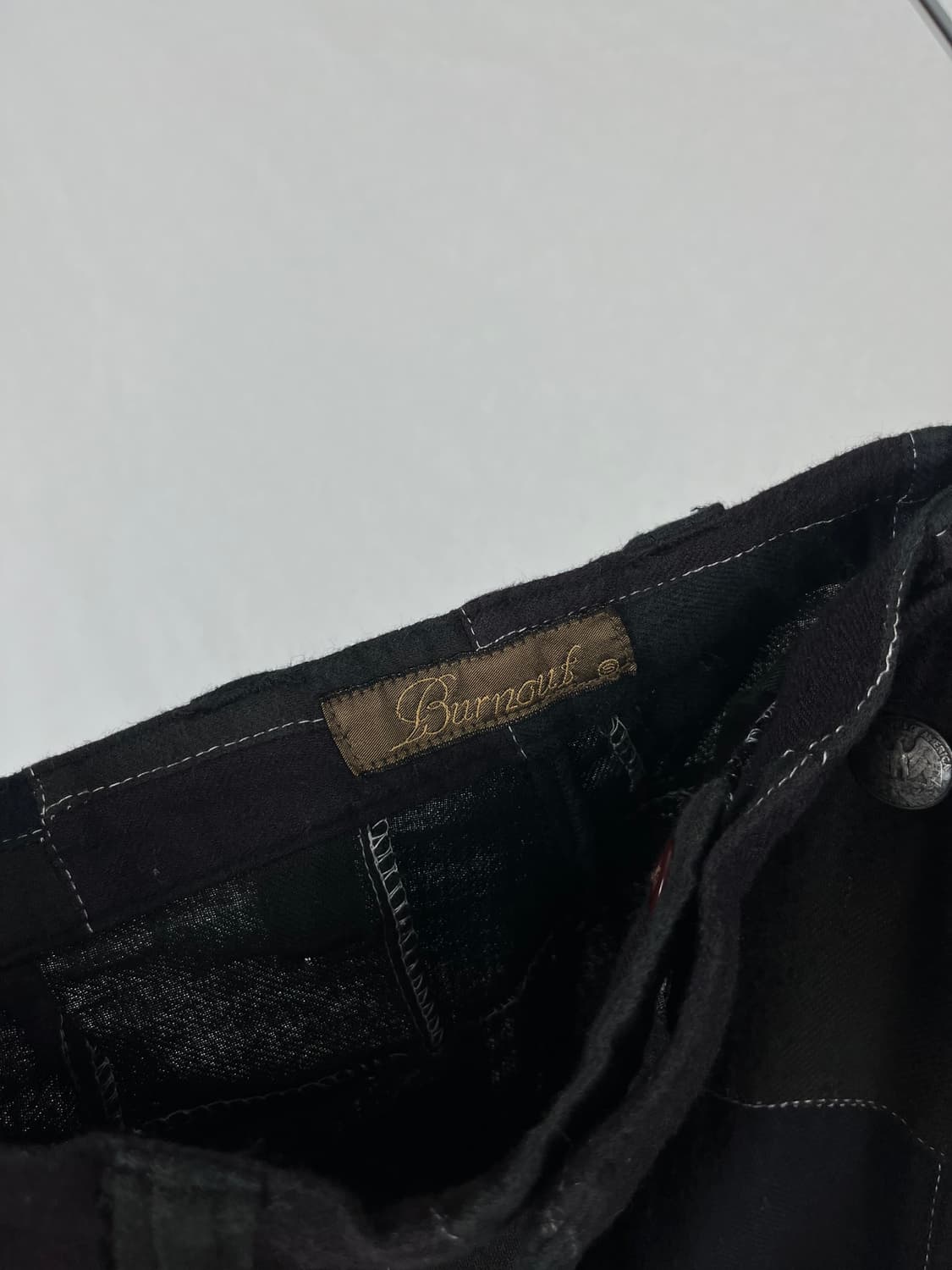 Vintage (maede in japan) 패치워크 코튼 부츠컷팬츠 상품이미지6