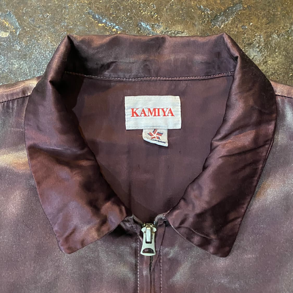 (M) KAMIYA 레이온 빈티지 블루종 자켓 상품이미지2