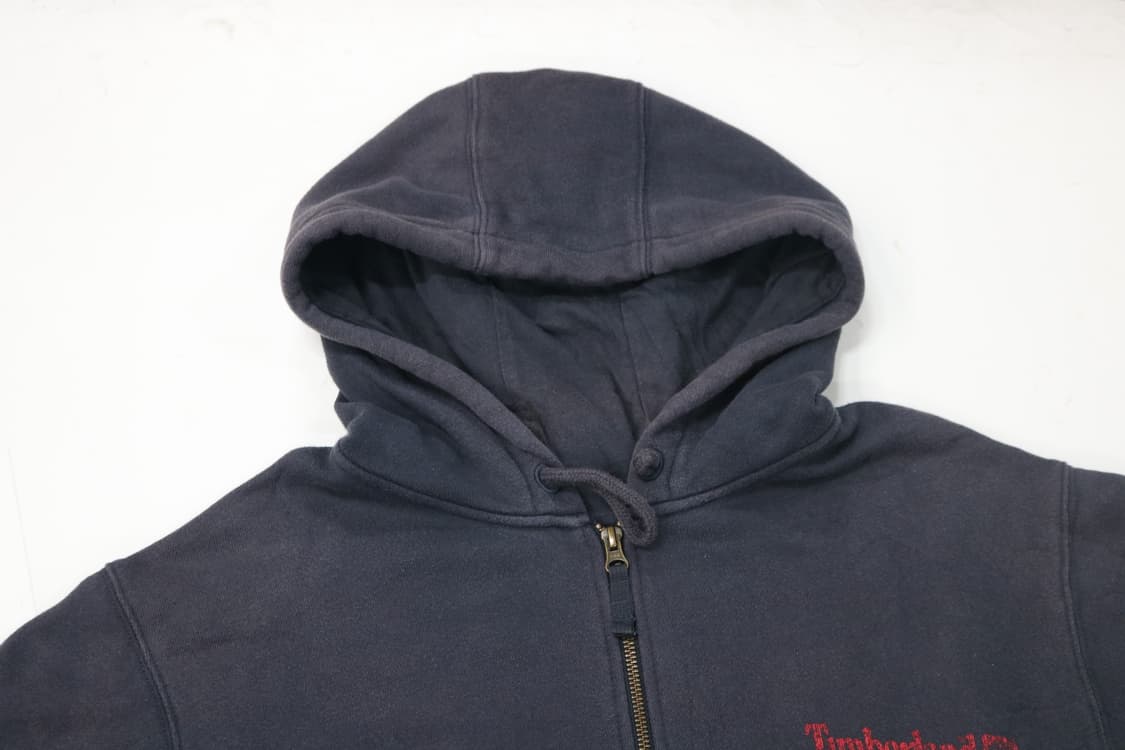 팀버랜드 빈티지 레드 로고 네이비 후드 집업 상품이미지4