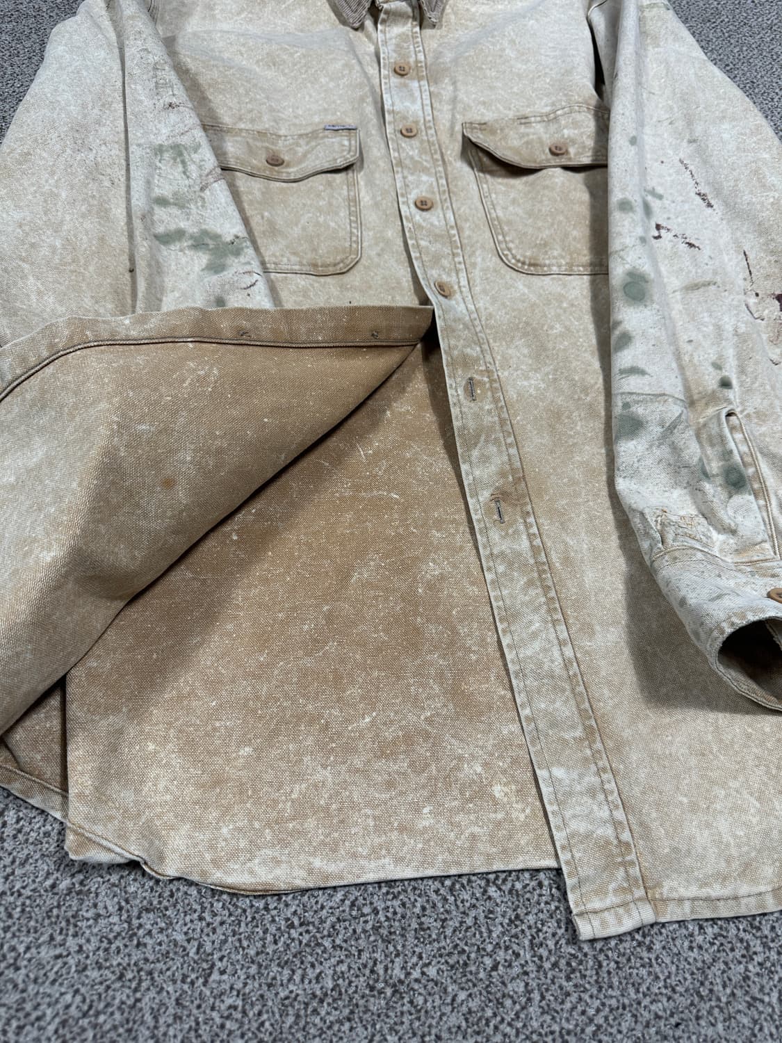 90s 칼하트 빈티지워싱 캔버스 셔츠 상품이미지5