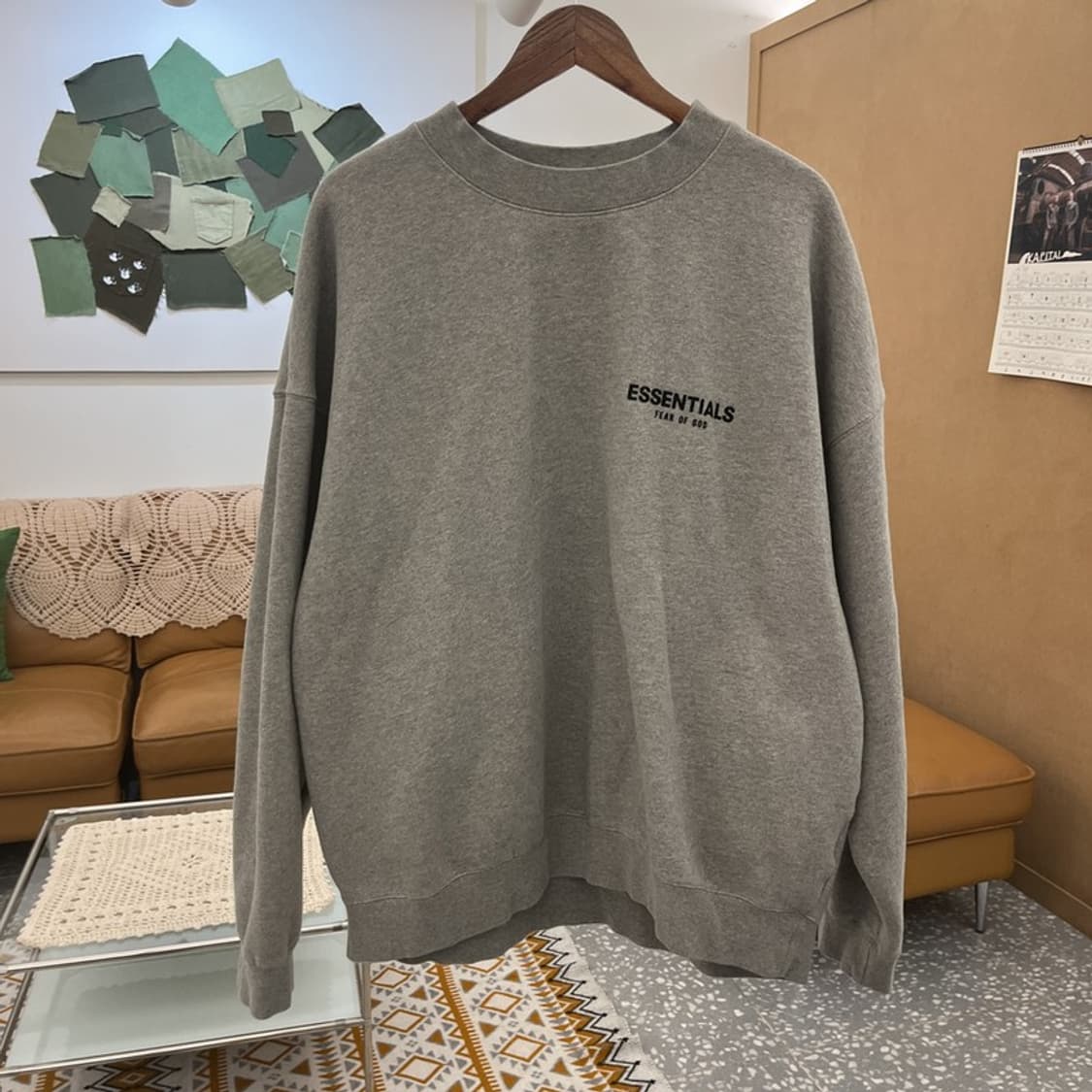 피어오브갓 에센셜 빈티지 모던 캐주얼 백로고 맨투맨 XXL C10547 상품이미지3