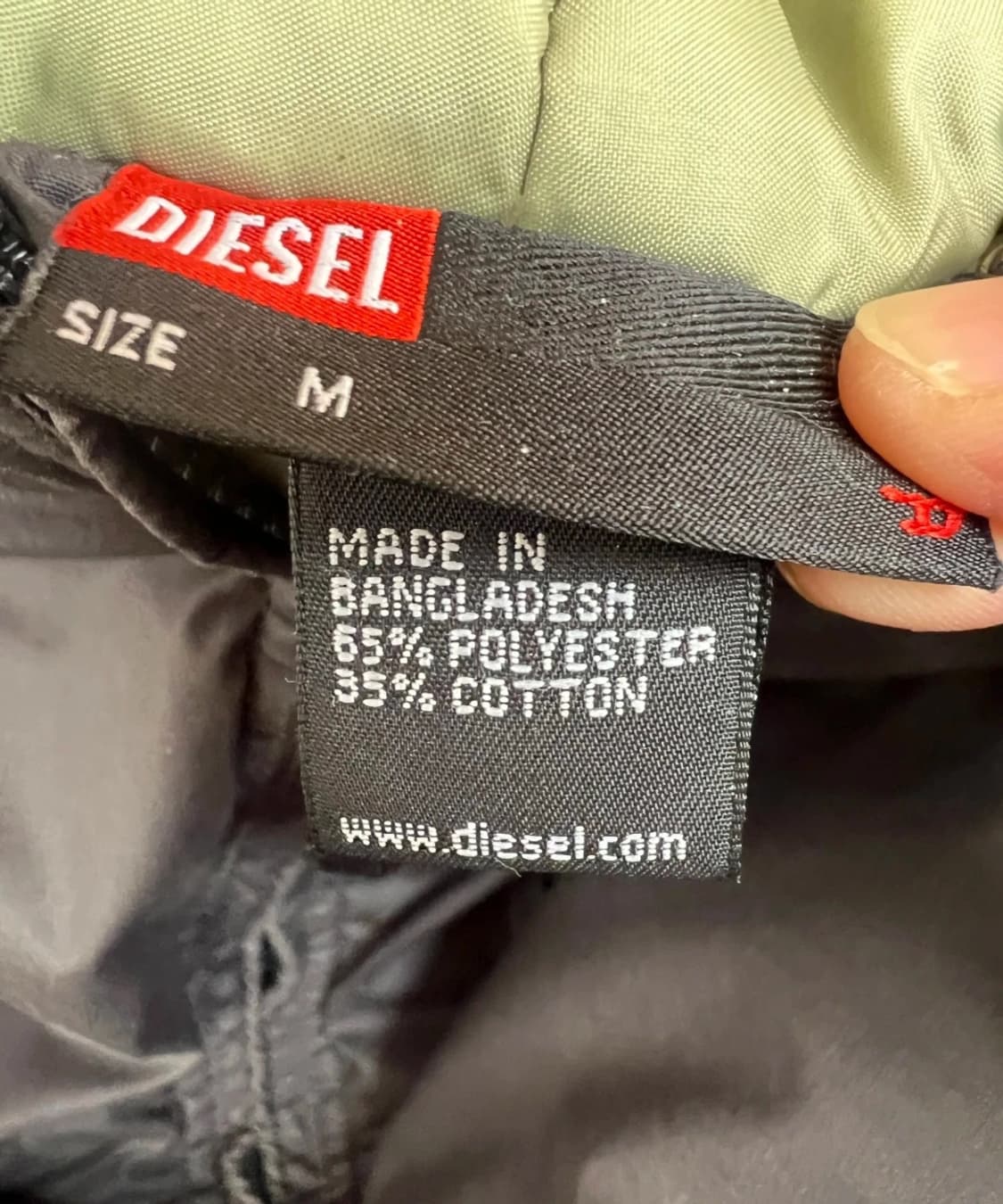 디젤 남성 차콜그레이 후드패딩점퍼 상품이미지6