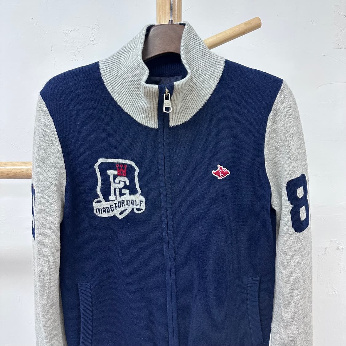 파리게이츠 골프 여성 울캐시미어 니트 집업 자켓 0사이즈 상품이미지2