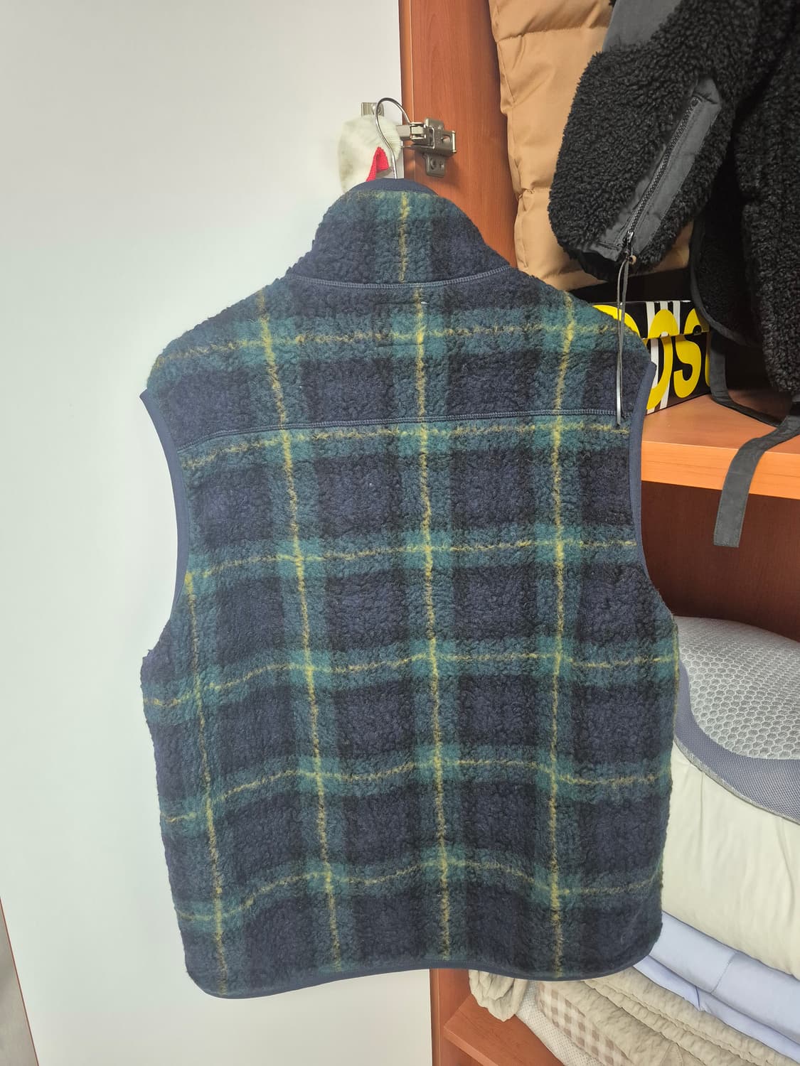 드레익스 존스톤 체크 부클 플리스 베스트 xl 상품이미지2