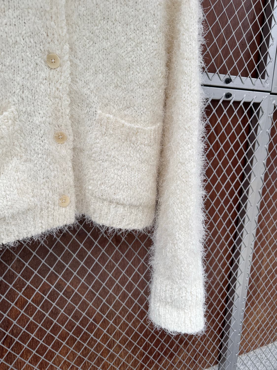 다이애그널 세일러 퍼 니트 가디건 상품이미지6