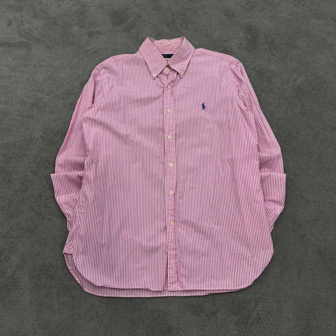 100 폴로 랄프로렌 스트라이프 셔츠 분홍색 상품이미지1