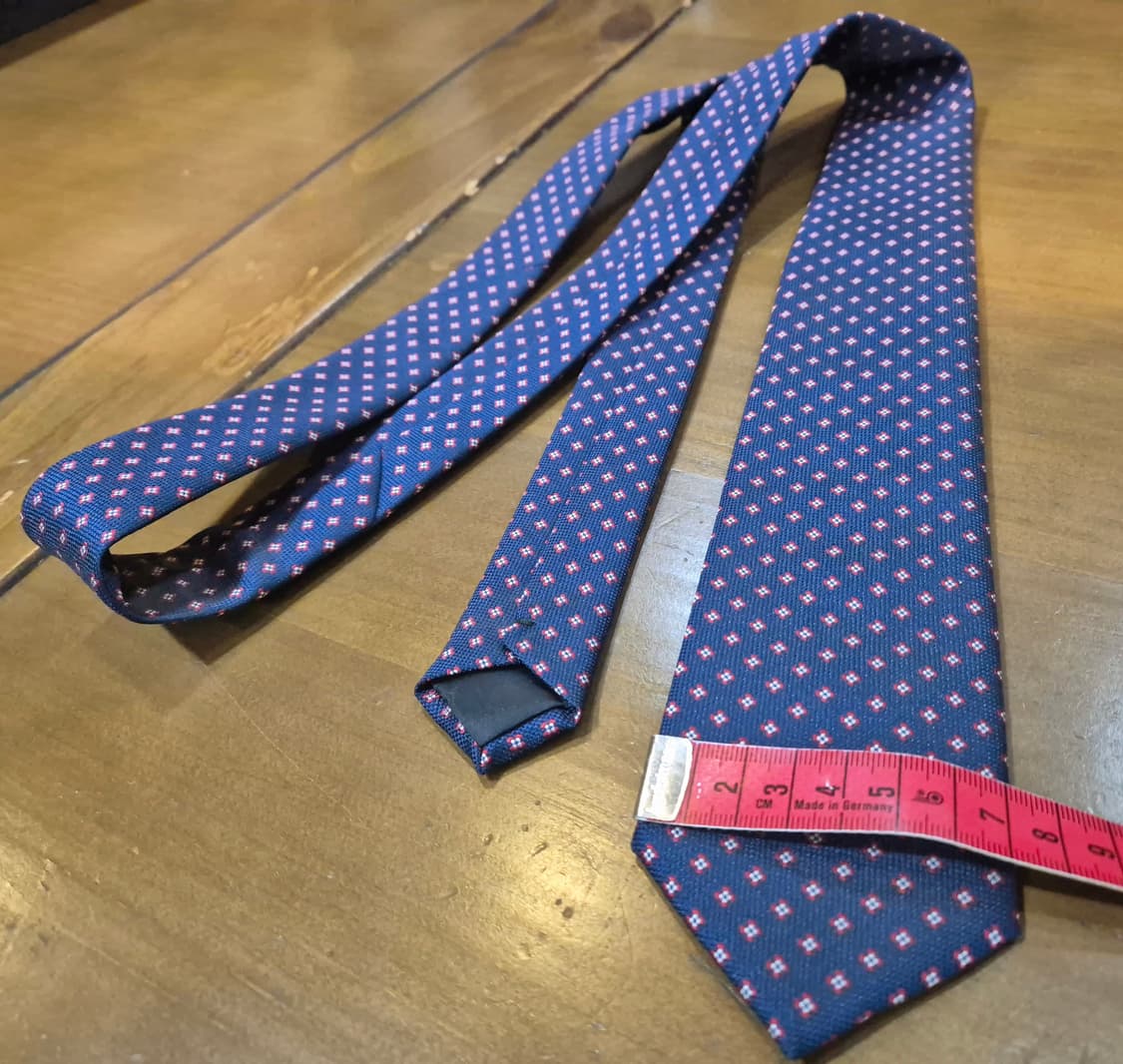 네이비 플라워 도트 타이 상품이미지3