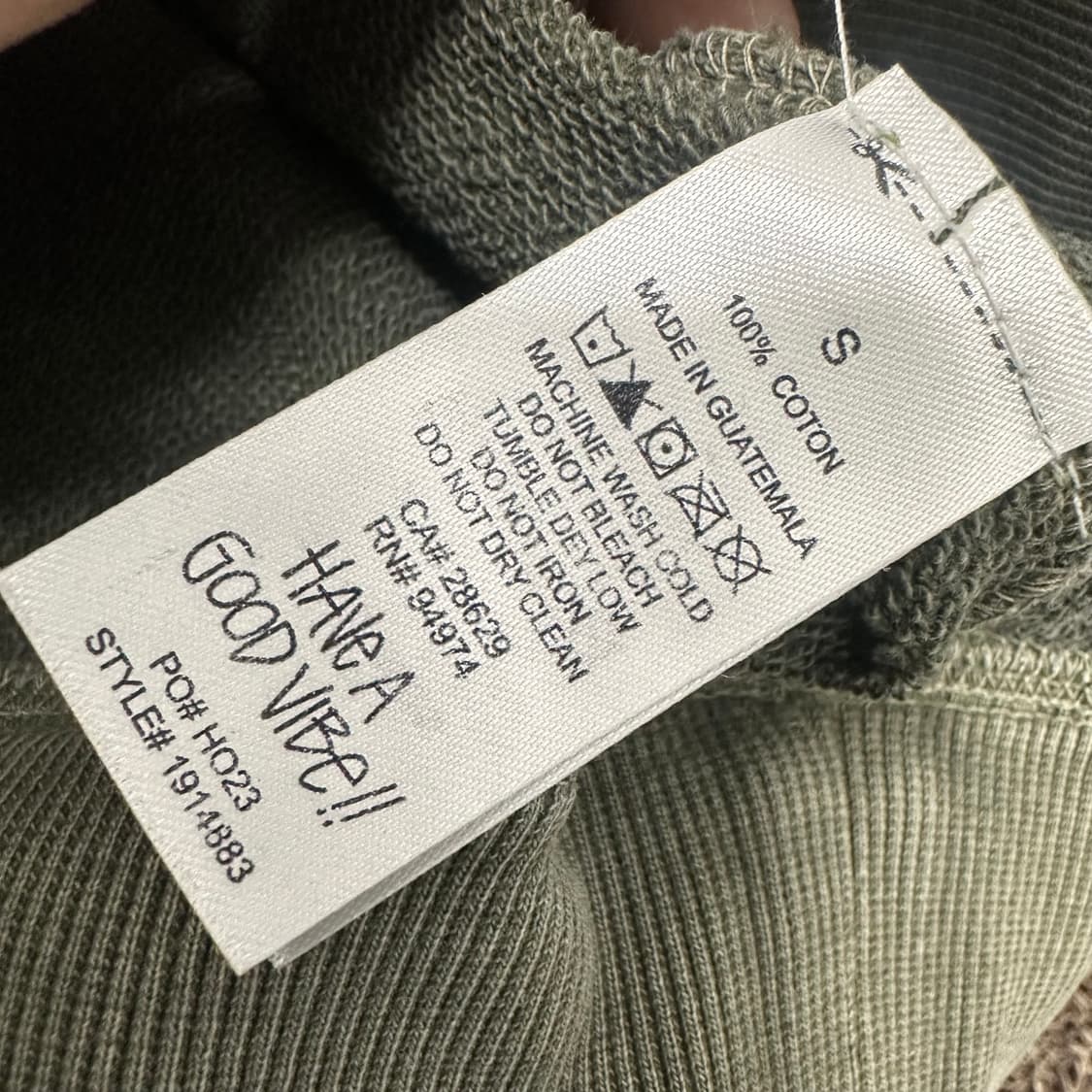 Stussy 스투시 다이스 피그먼트 다이드 맨투맨 카키 S 상품이미지9