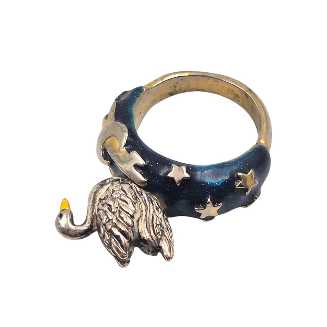 일본 가글 핸드메이드 밤하늘 백조 반지 상품이미지4