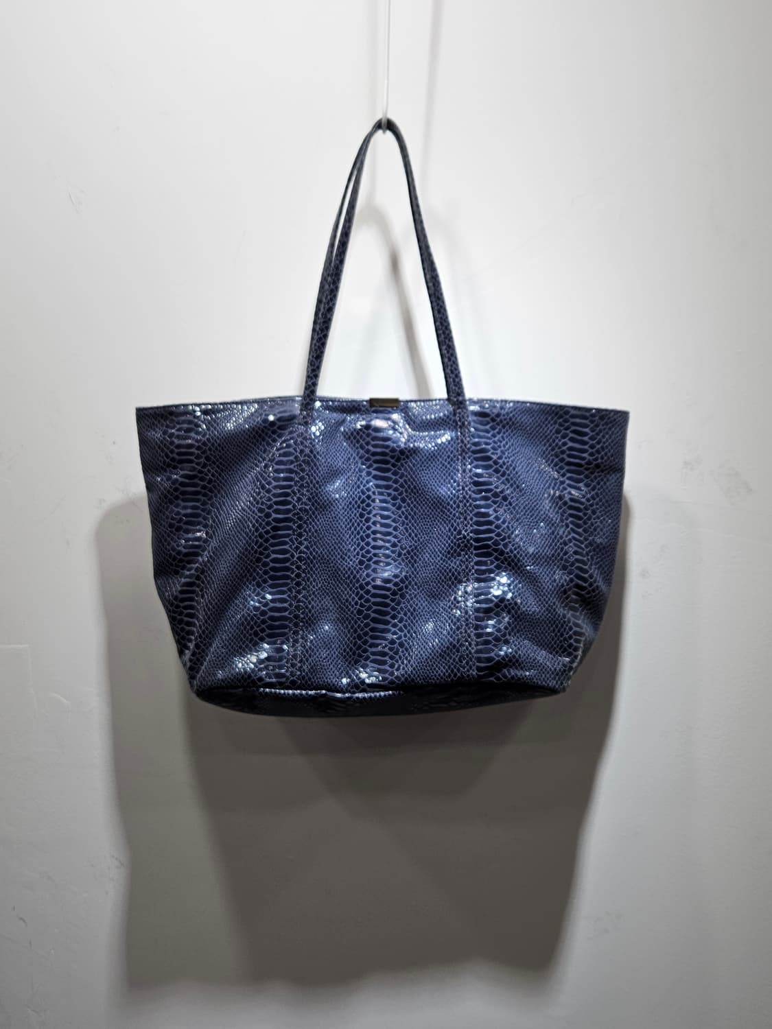 Safi  블루 뱀피무늬 쇼퍼백/숄더백 상품이미지1