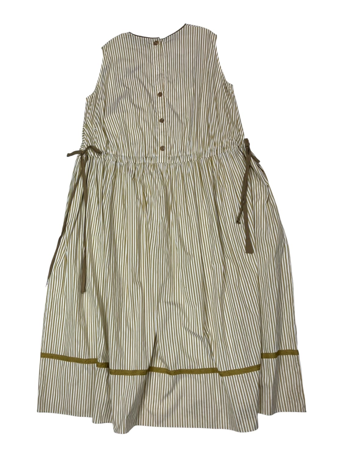 2nd floor 버튼 민소매 플리치 롱 원피스 S 상품이미지4