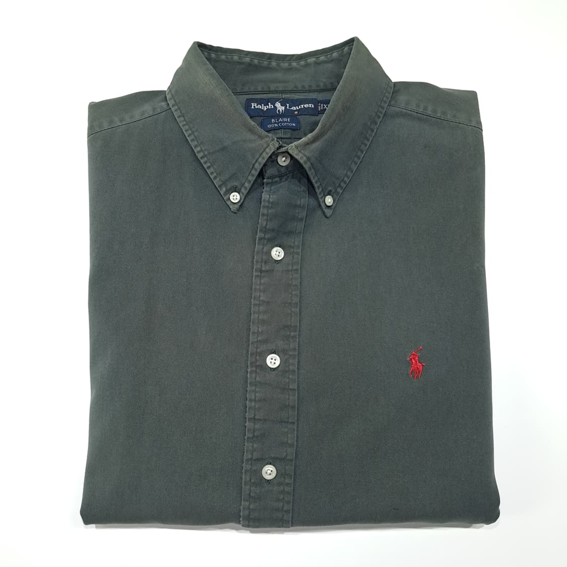 CL517 2XL 폴로 90s 페이디드 세이지그린 빈티지 셔츠 남방 상품이미지8