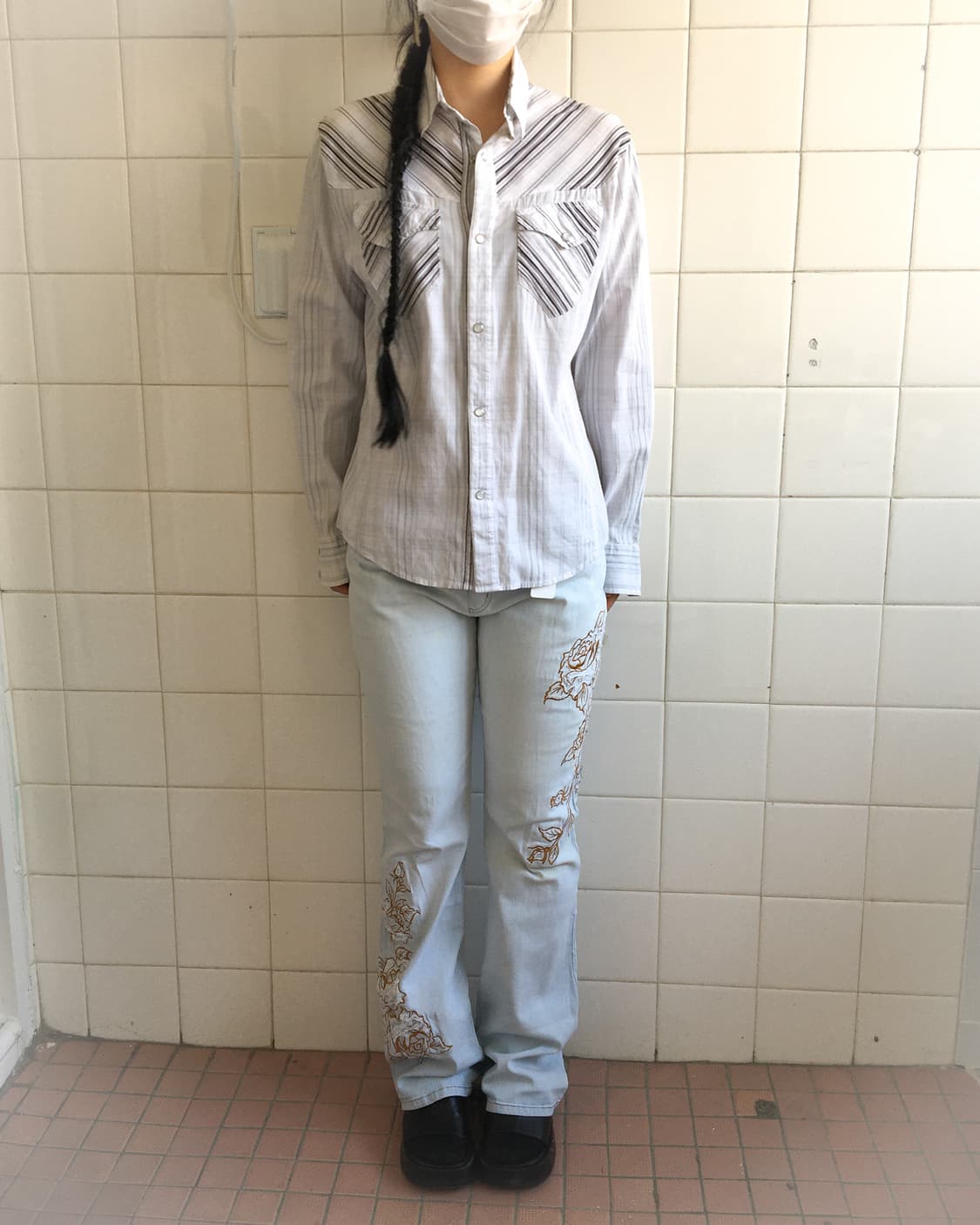 Embroidery point denim pants 상품이미지6