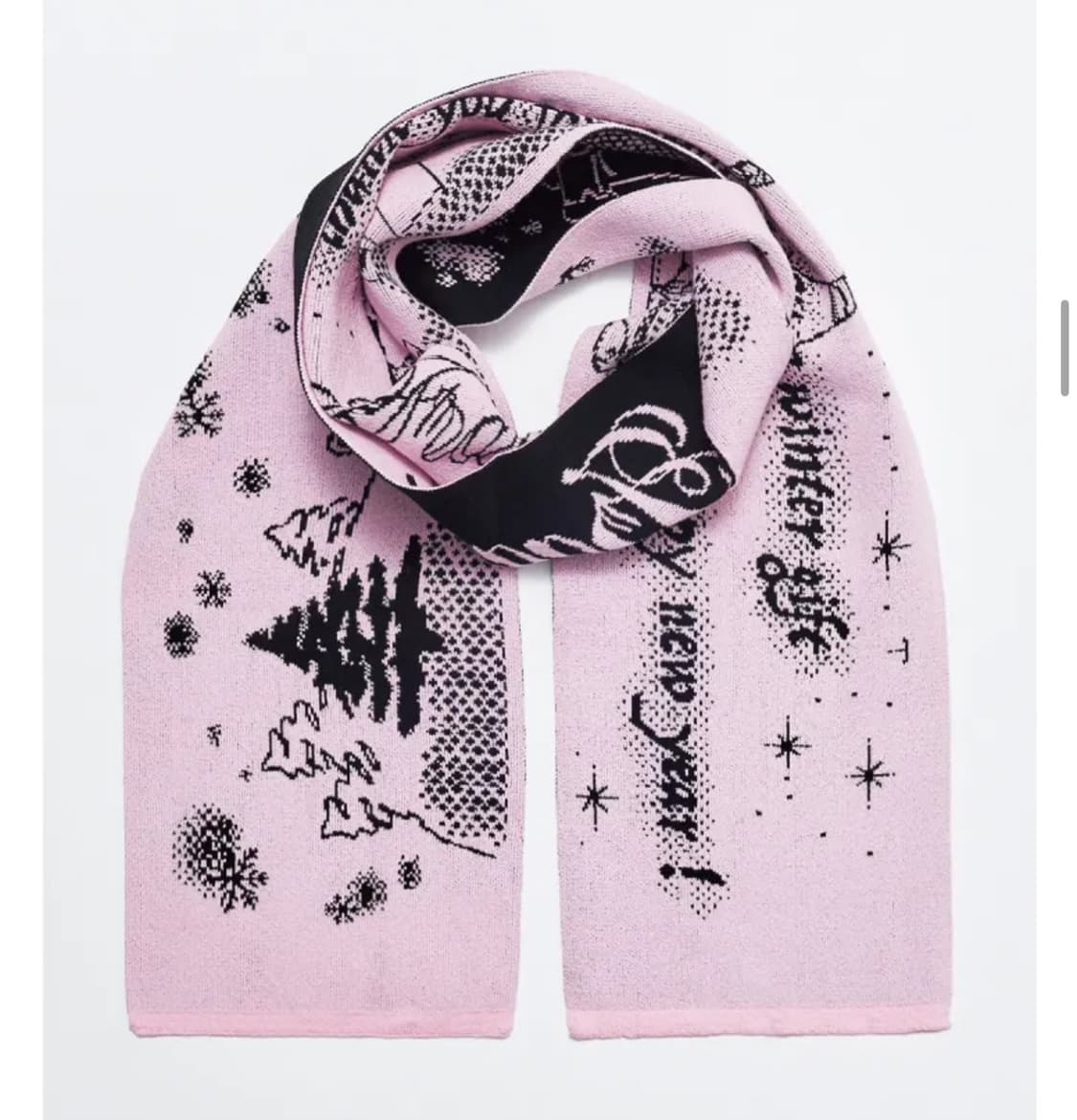 프래그팜 윈터 그래픽 머플러 목도리 핑크 / 히메갸루 라떼갸루 로걀 갸루 상품이미지1