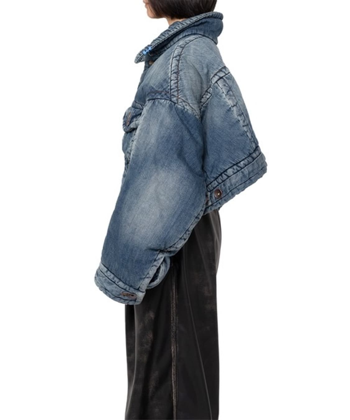 메종 미하라 야스히로 크롭 패디드 데님 자켓 36사이즈 상품이미지2