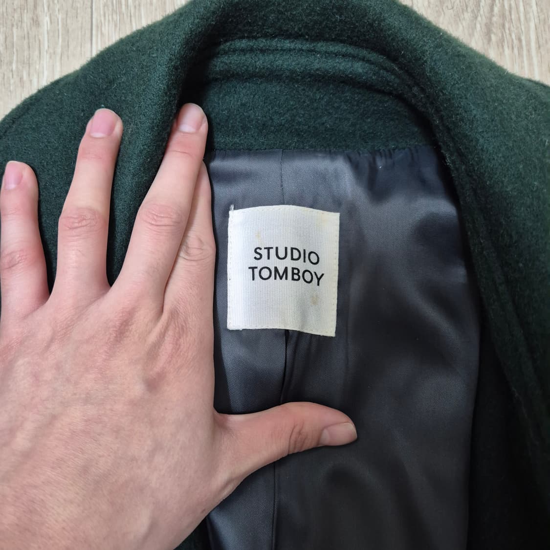 스튜디오 톰보이 오버사이즈 벨티드 랩코트 상품이미지4