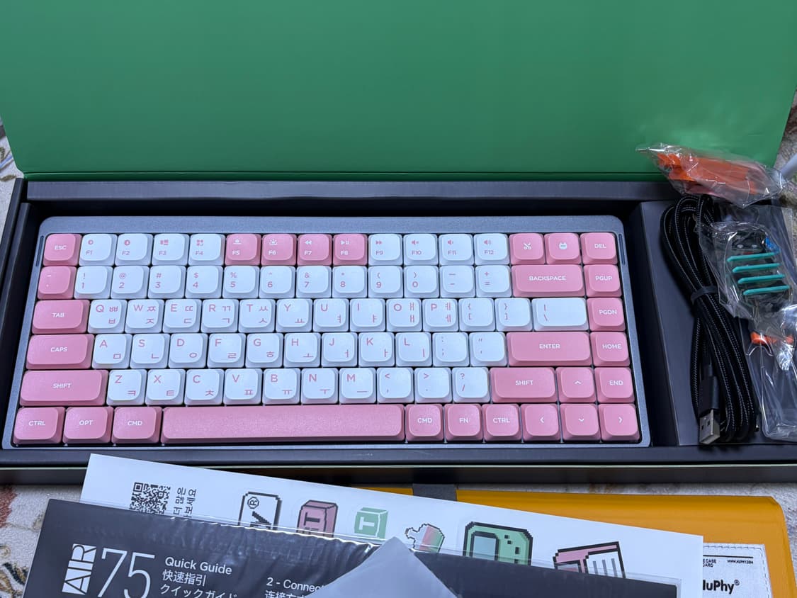 누피 에어75 키보드 (핑크) 갈축 Nuphy air75 상품이미지2